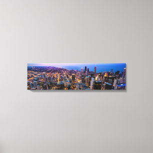 Toile Chicago Downtown Aerial View Skyline Canvas