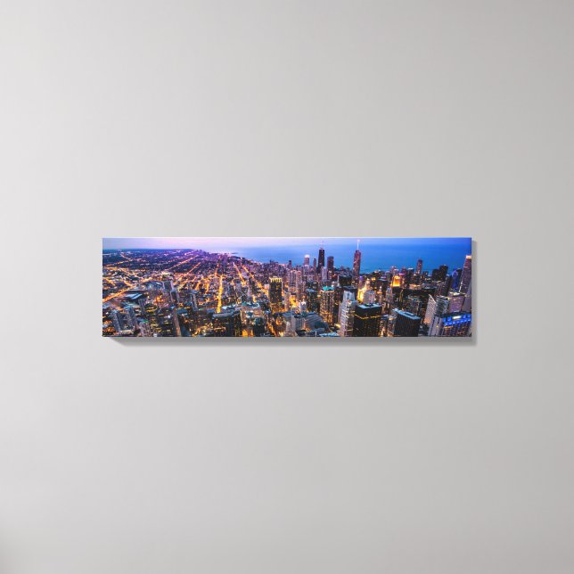 Toile Chicago Downtown Aerial View Skyline Canvas (Recto)
