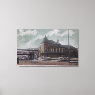 Toile Chicago et gare ferroviaire du nord-ouest