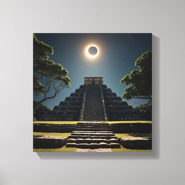 Toile Chichen Itza Eclipse (Recto)