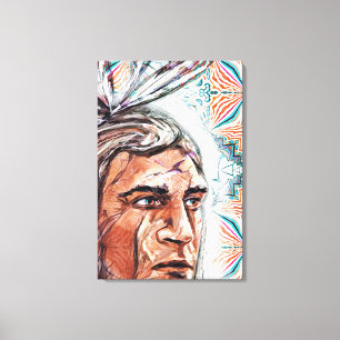 Toile Chieftan ancien et motif fractal