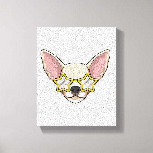 Toile Chien avec lunettes de soleil (Recto)