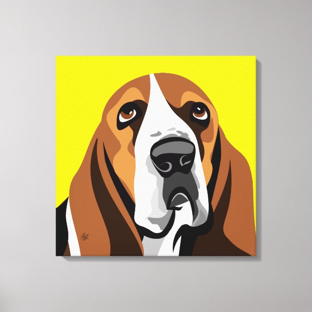 Toile Chien Basset Hound (Recto)