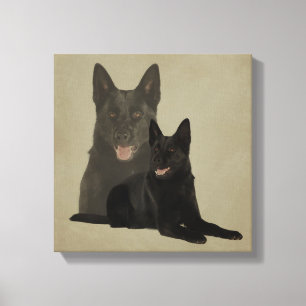 Toile Chien berger allemand noir - GSD