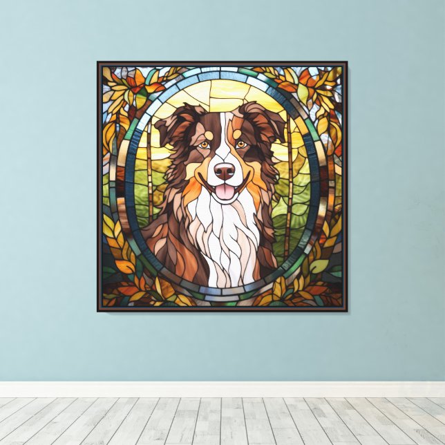 Toile Chien berger australien (Insitu (Plancher de Bois))