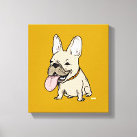 Chien Bouledogue Français Drôle avec une énorme la