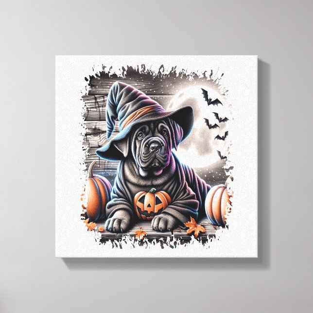 Toile Chien Cane Corso Halloween (Recto)