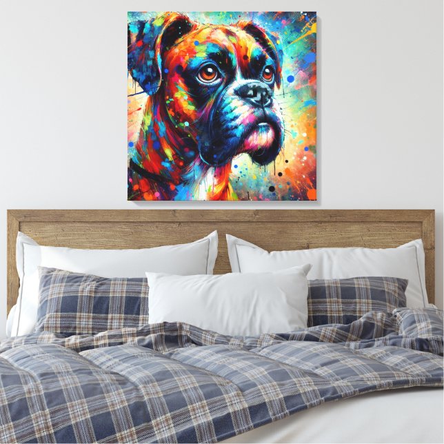 Toile Chien Chien Chien Chien Chien Chien Turquoise Chie (Insitu(Chambre))
