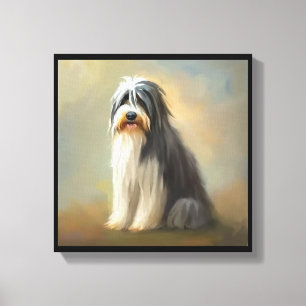 Toile Chien Colley barbu 