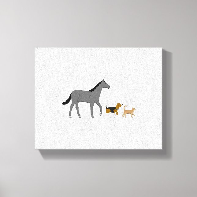 Toile chien de cheval et chat (Recto)