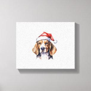 Toile Chien de Noël beagle