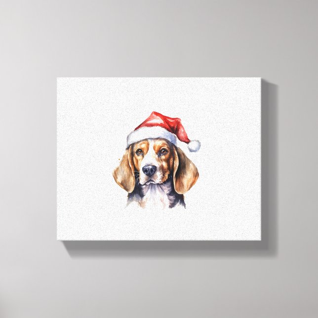 Toile Chien de Noël beagle (Recto)