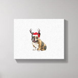 Toile Chien de Noël de Noël de Noël de Père Noël