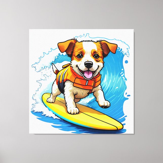 Toile Chien de surf (Recto)