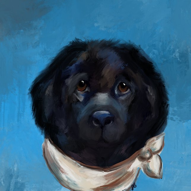 Toile Chien de Terre-Neuve                (Créateur téléchargé)