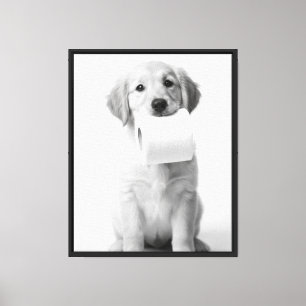 Toile Chien de traîneau retriever doré papier toilette m