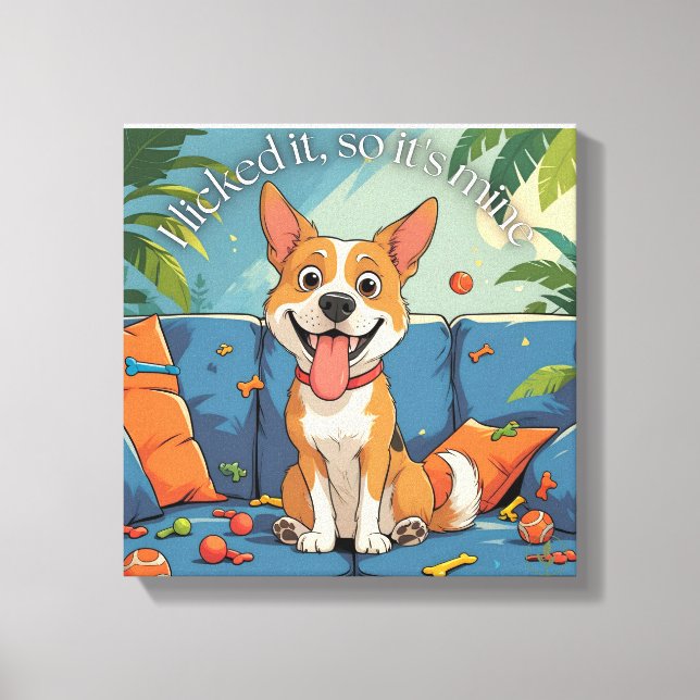 Toile chien drôle (Recto)