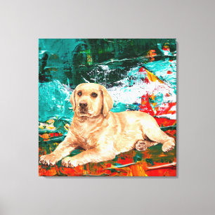 Toile Chien du Labrador artistique Abstrait