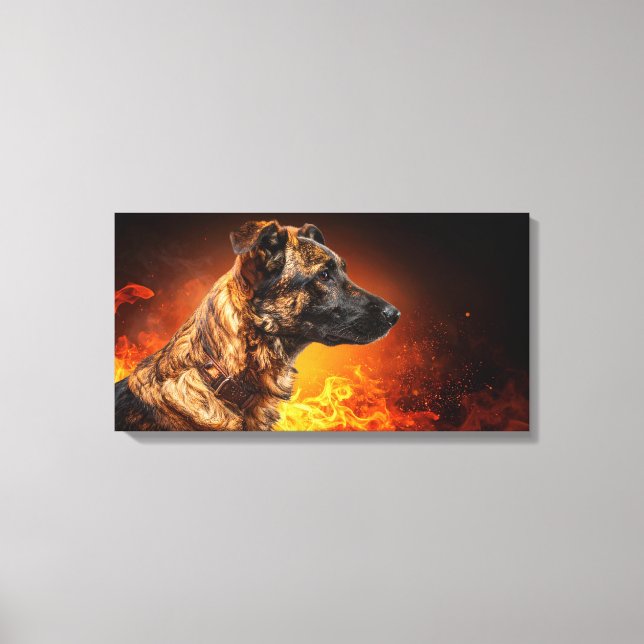 Toile Chien en feu (Recto)