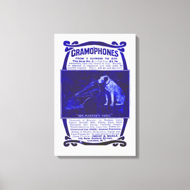 Toile Chien et gramophone (Recto)