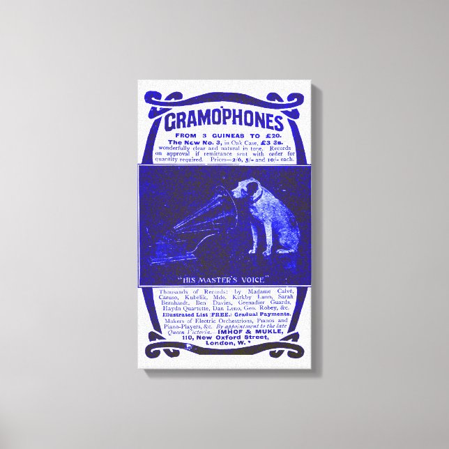 Toile Chien et gramophone (Recto)