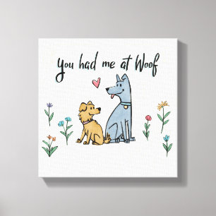 Toile Chiens dans le jardin III  Tu M'As Eu À Woof