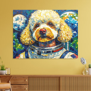 TOILE CHIENS DANS L'ESPACE-CANICHE 16