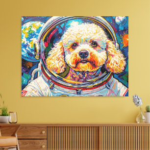 TOILE CHIENS DANS L'ESPACE-CANICHE 20