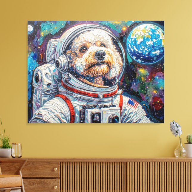 TOILE CHIENS DANS L'ESPACE-CANICHE 21 (Insitu(Salon))
