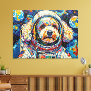 TOILE CHIENS DANS L'ESPACE-CANICHE 23