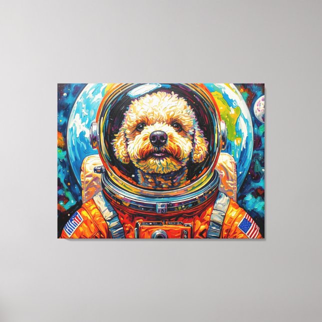 TOILE CHIENS DANS L'ESPACE-CANICHE 8 (Recto)