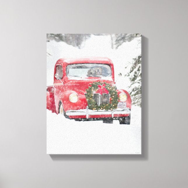 Toile Chiens dans un camion (Recto)