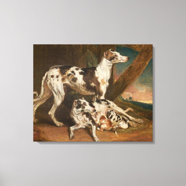 Toile Chiens de Dalmatie (par James Ward) (Recto)