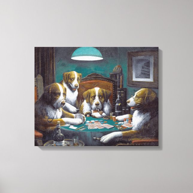 Toile Chiens jouant au poker Cassius Marcellus Coolidge  (Recto)