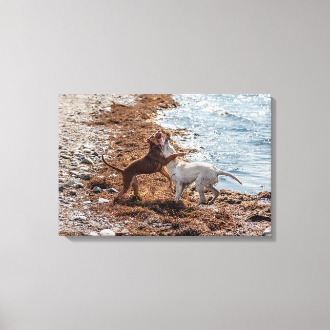 Toile Chiens sur la plage (Recto)