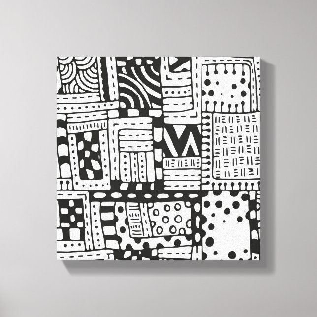 Toile Chiffres Abstraits indiens inspirés 6 (Recto)