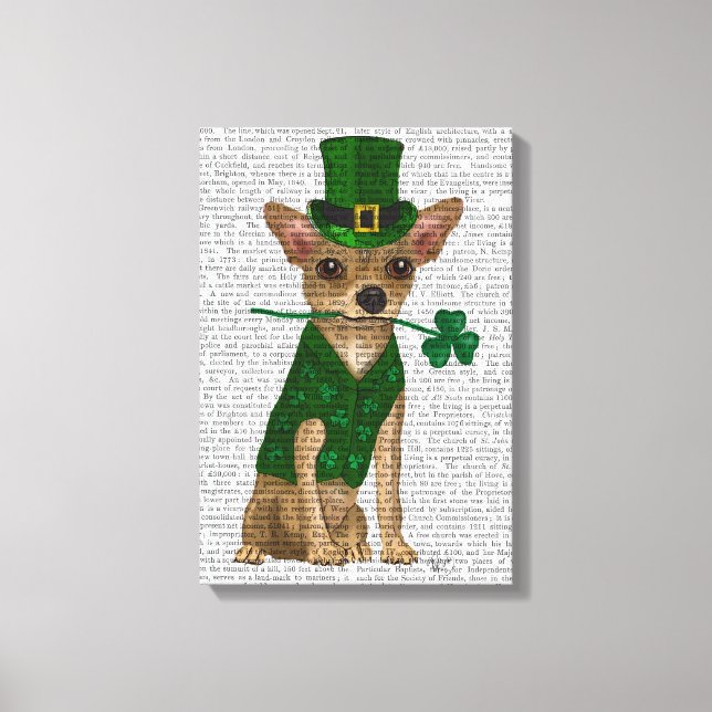 Toile Chihuahua Leprechaun (Recto)