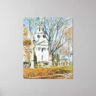 Toile Childe Hassam, église à Old Lyme,