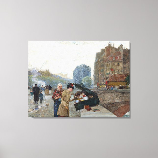 Toile Childe Hassam, Quai St. Michel (Recto)