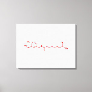 Toile Chili Capsaicin Formule chimique moléculaire