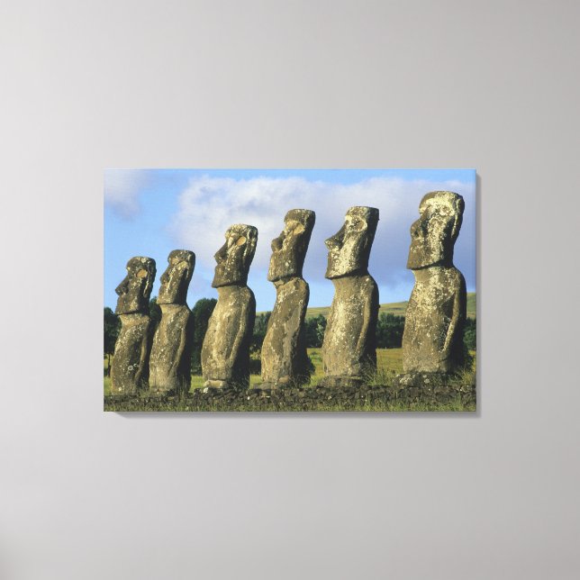 Toile Chili, Île de Pâques, Rapa Nui, Ahu Akivi (Recto)