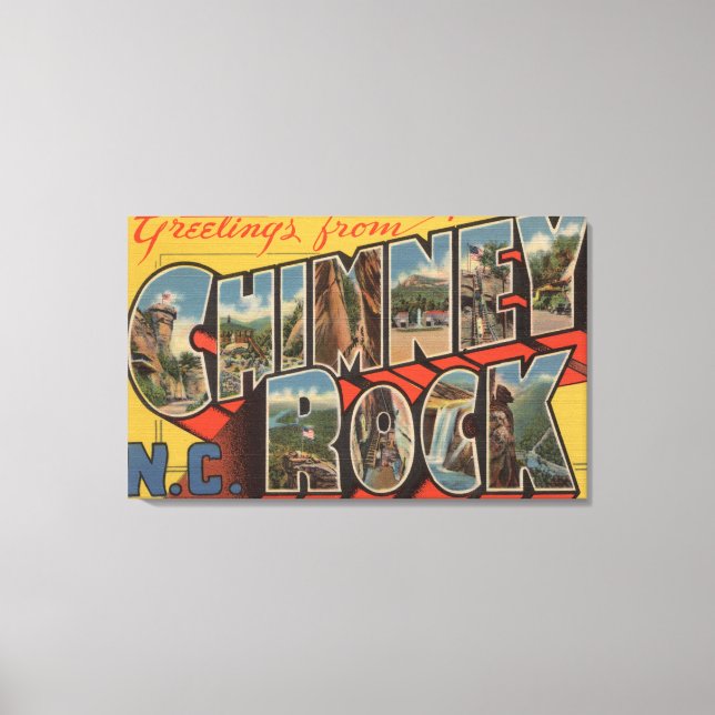 Toile Chimney Rock, Caroline du Nord (Recto)