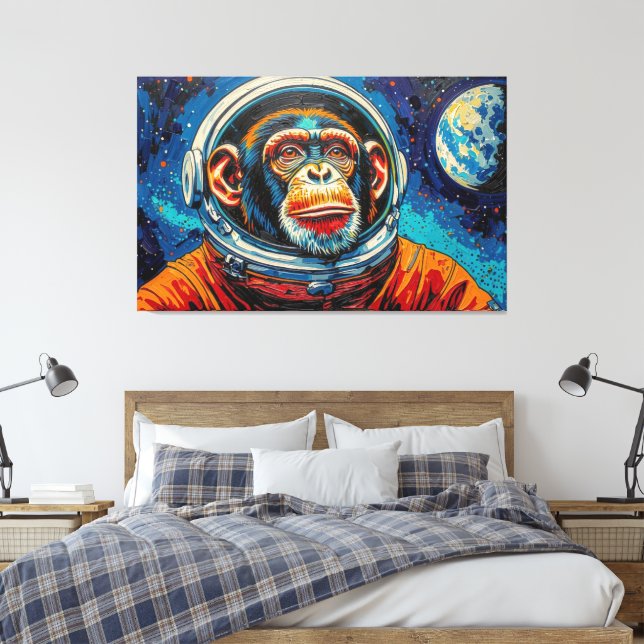 TOILE CHIMPANZÉ DANS L'ESPACE-14 (Insitu(Chambre))