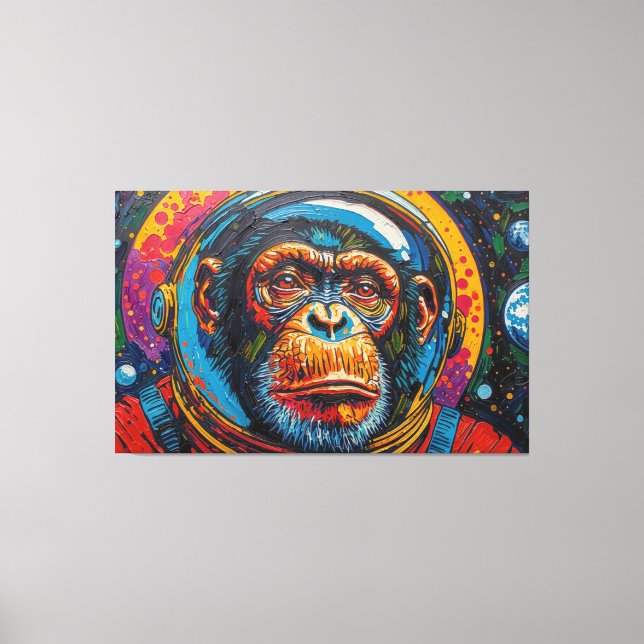TOILE CHIMPANZÉ DANS L'ESPACE-19 (Recto)
