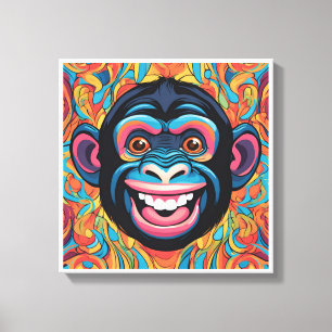 Toile Chimpanzé fou mignon