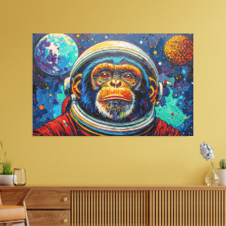 TOILE CHIMPANZEE IN SPACE-4