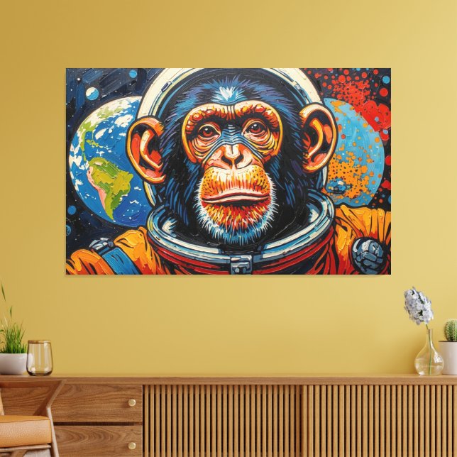 TOILE CHIMPANZEE IN SPACE-6 (Insitu(Salon))