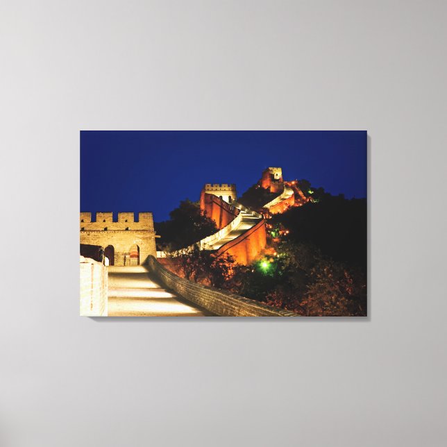 Toile Chine, Badaling, Grande Muraille, vue de (Recto)