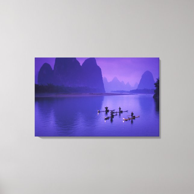 Toile Chine, rivière Li. Pêcheurs au cormoran. (Recto)
