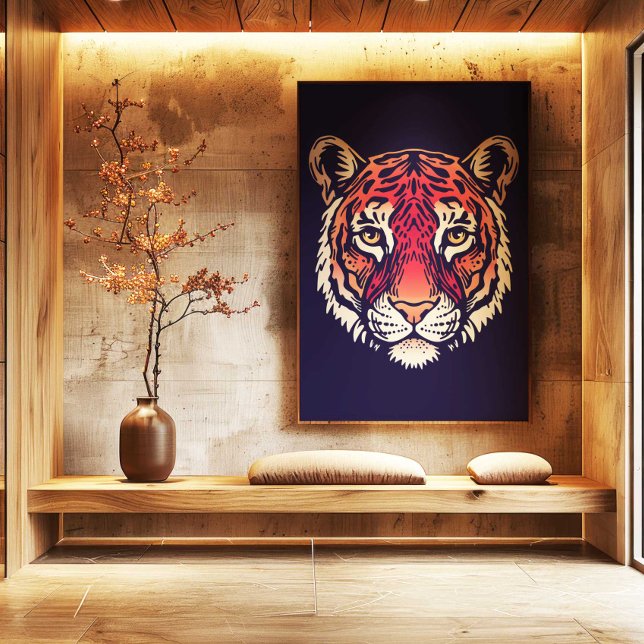 Toile Chinese Zodiac Tiger Wall Art Print Japandi Decor (Chinese Zodiac Tiger Wall Art Print Japandi Decor by TinkPrints.
)